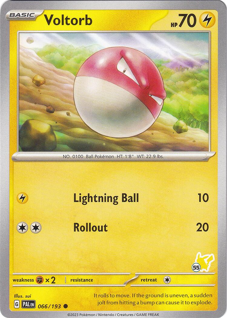 Voltorb (066/193) (Pikachu Stamp #55) [Battle Academy 2024] | Tabernacle Games