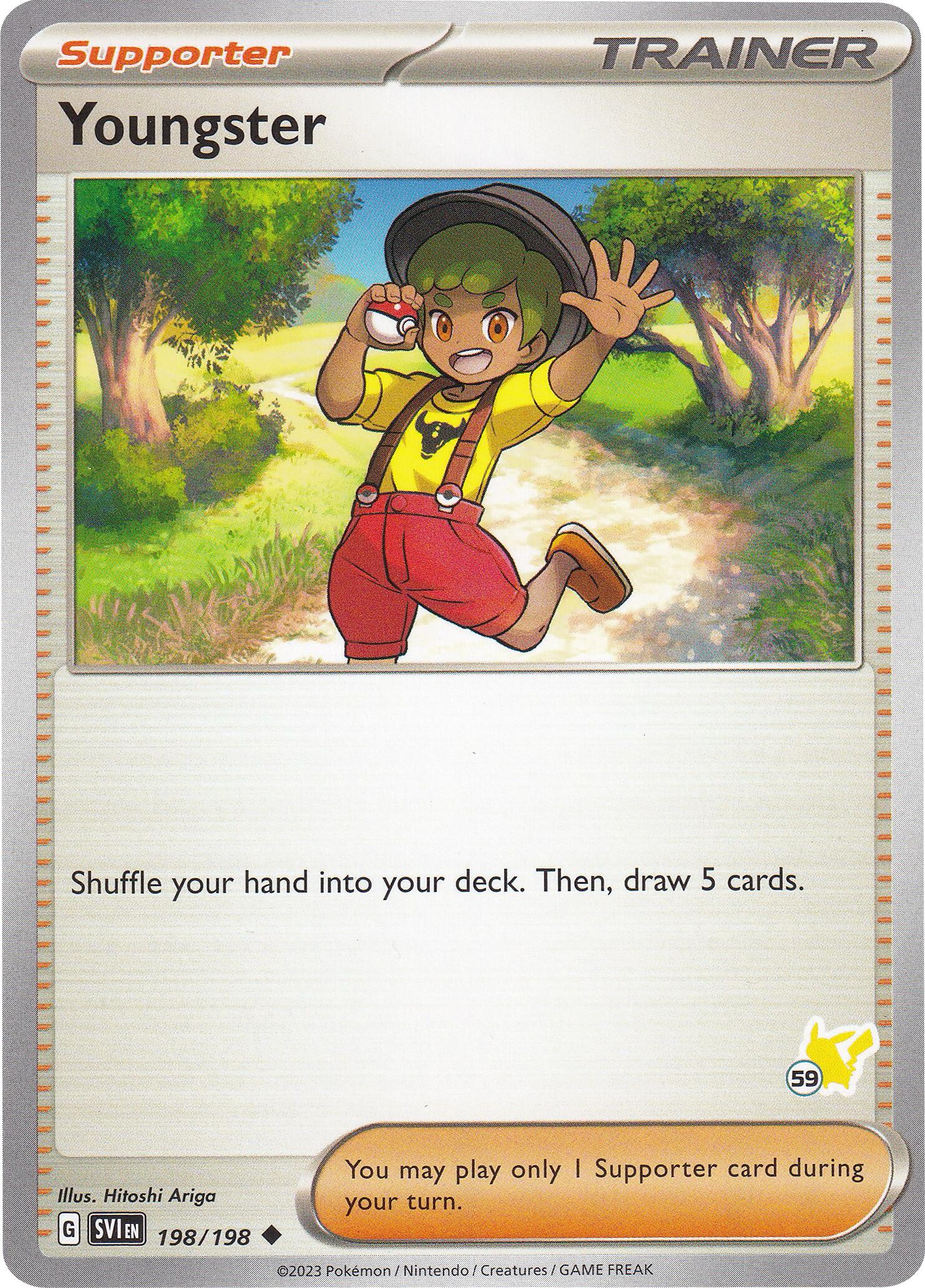 Youngster (198/198) (Pikachu Stamp #59) [Battle Academy 2024] | Tabernacle Games