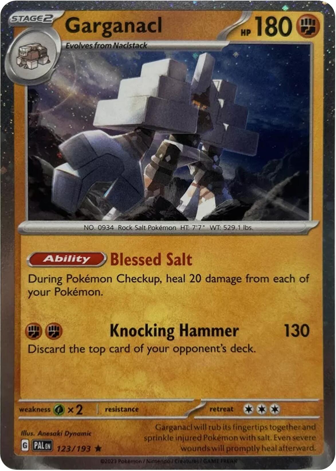 Garganacl (123/193) (Cosmos Holo) [Scarlet & Violet: Paldea Evolved] | Tabernacle Games