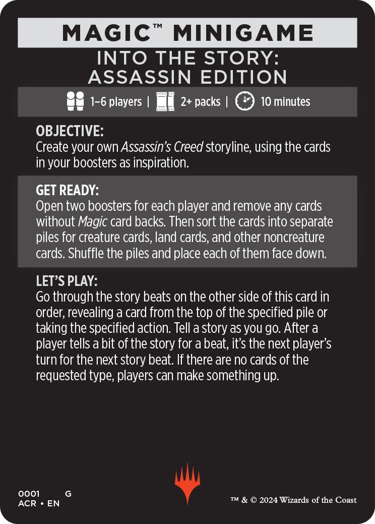 Into The Story: Assassin Edition (Magic Minigame) [Assassin's Creed Minigame] | Tabernacle Games