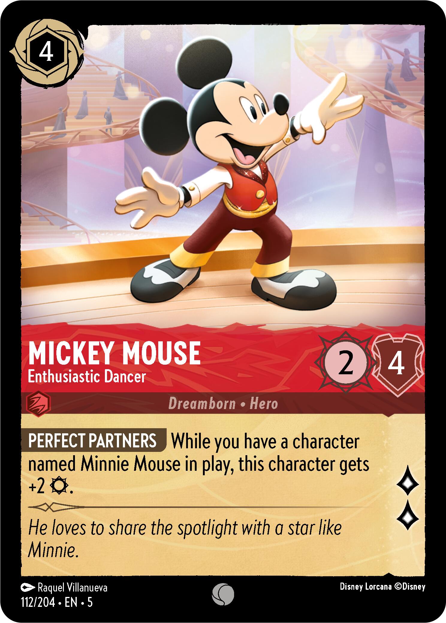 Mickey Mouse - Enthusiastic Dancer (112/204) [Shimmering Skies] | Tabernacle Games