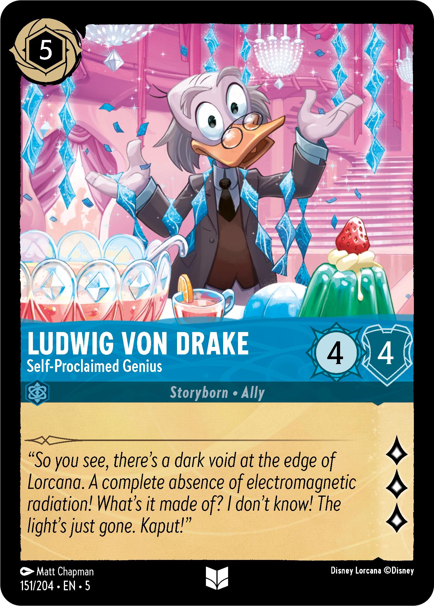 Ludwig Von Drake - Self-Proclaimed Genius (151/204) [Shimmering Skies] | Tabernacle Games
