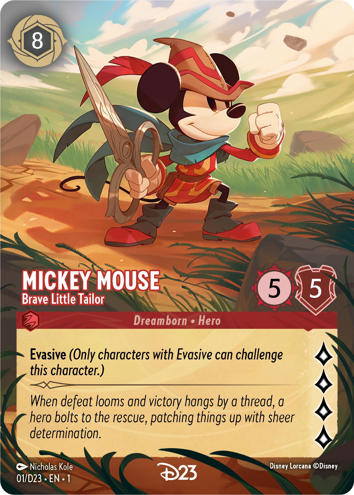 Mickey Mouse - Brave Little Tailor (Extended Art) (1) [D23 Promos] | Tabernacle Games