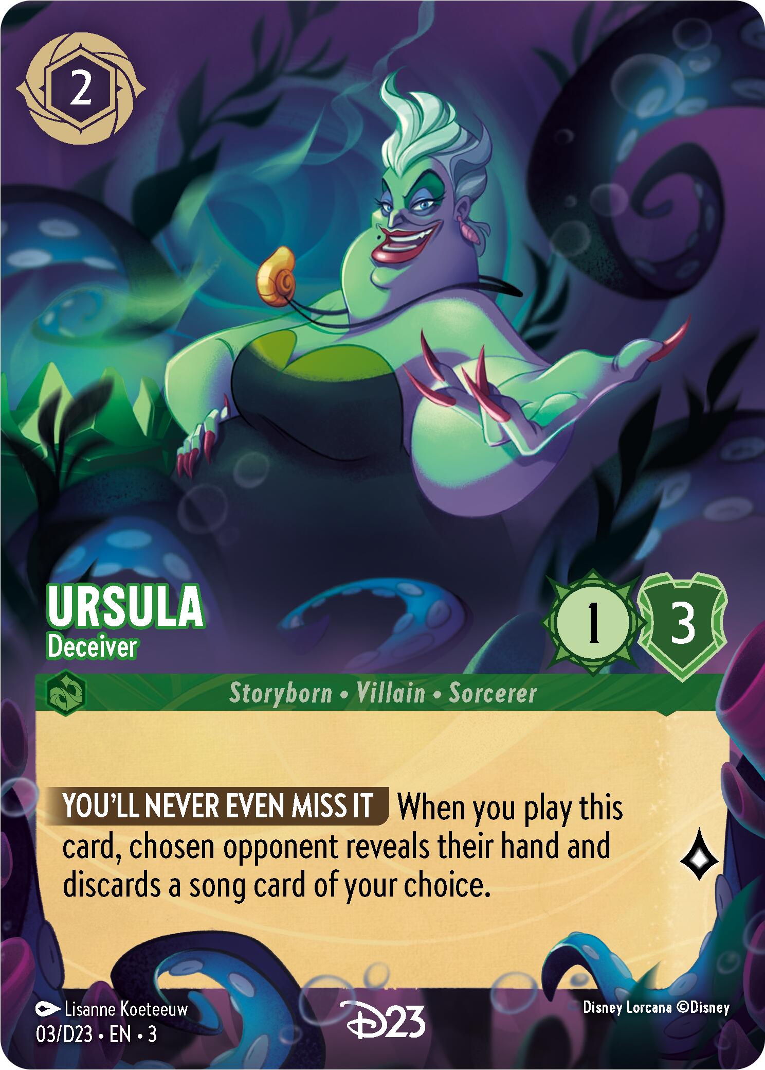 Ursula - Deceiver (3) [D23 Promos] | Tabernacle Games