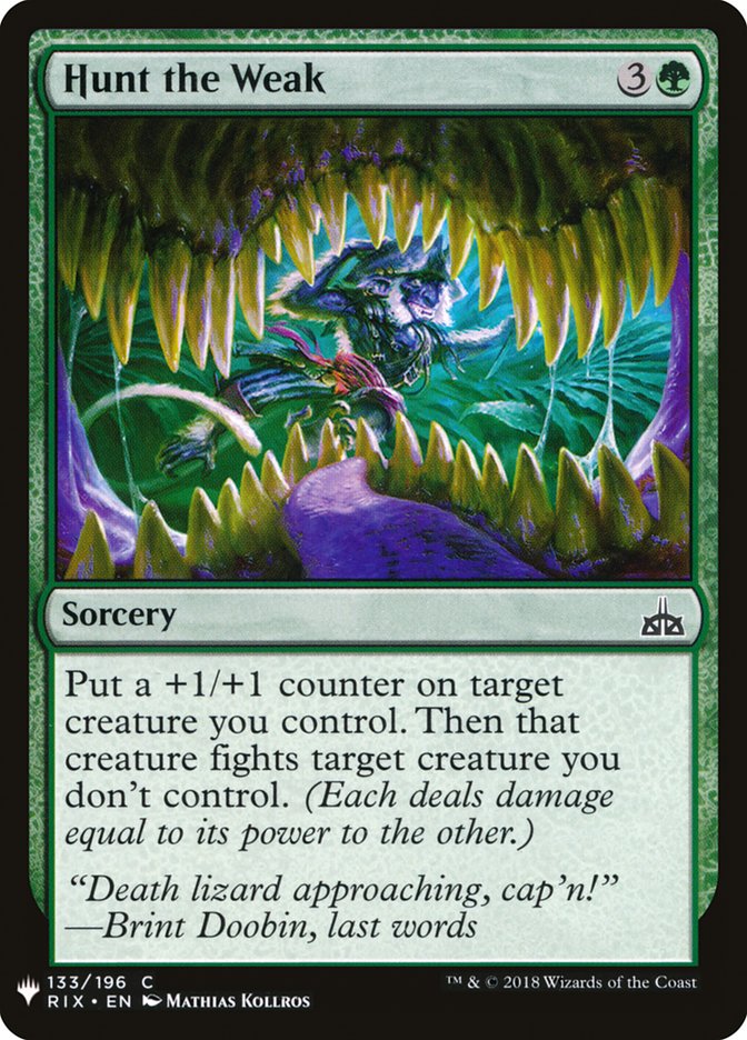 Hunt the Weak [Mystery Booster] | Tabernacle Games