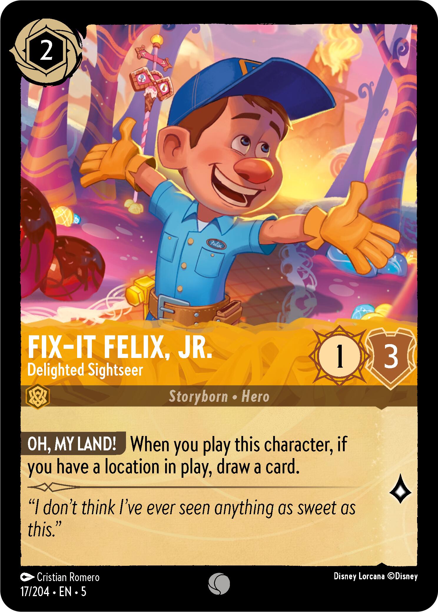 Fix-It Felix, Jr. - Delighted Sightseer (17/204) [Shimmering Skies] | Tabernacle Games