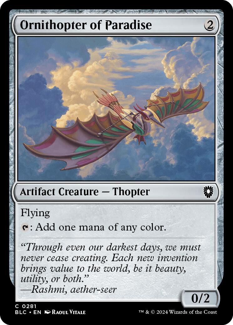 Ornithopter of Paradise [Bloomburrow Commander] | Tabernacle Games