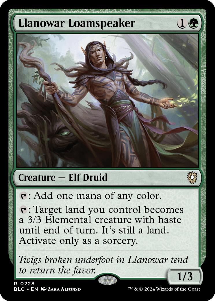 Llanowar Loamspeaker [Bloomburrow Commander] | Tabernacle Games