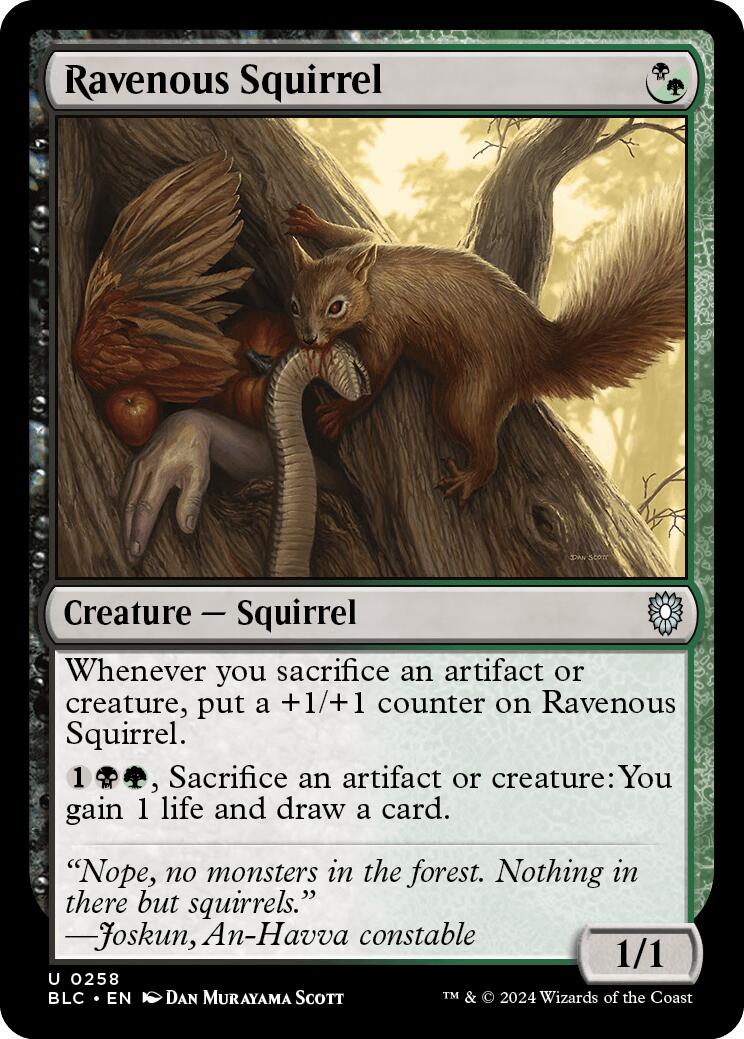 Ravenous Squirrel [Bloomburrow Commander] | Tabernacle Games