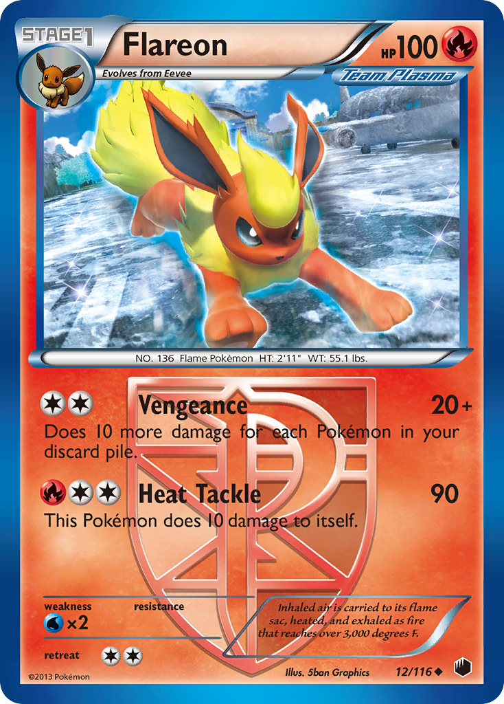 Flareon (12/116) [Black & White: Plasma Freeze] | Tabernacle Games