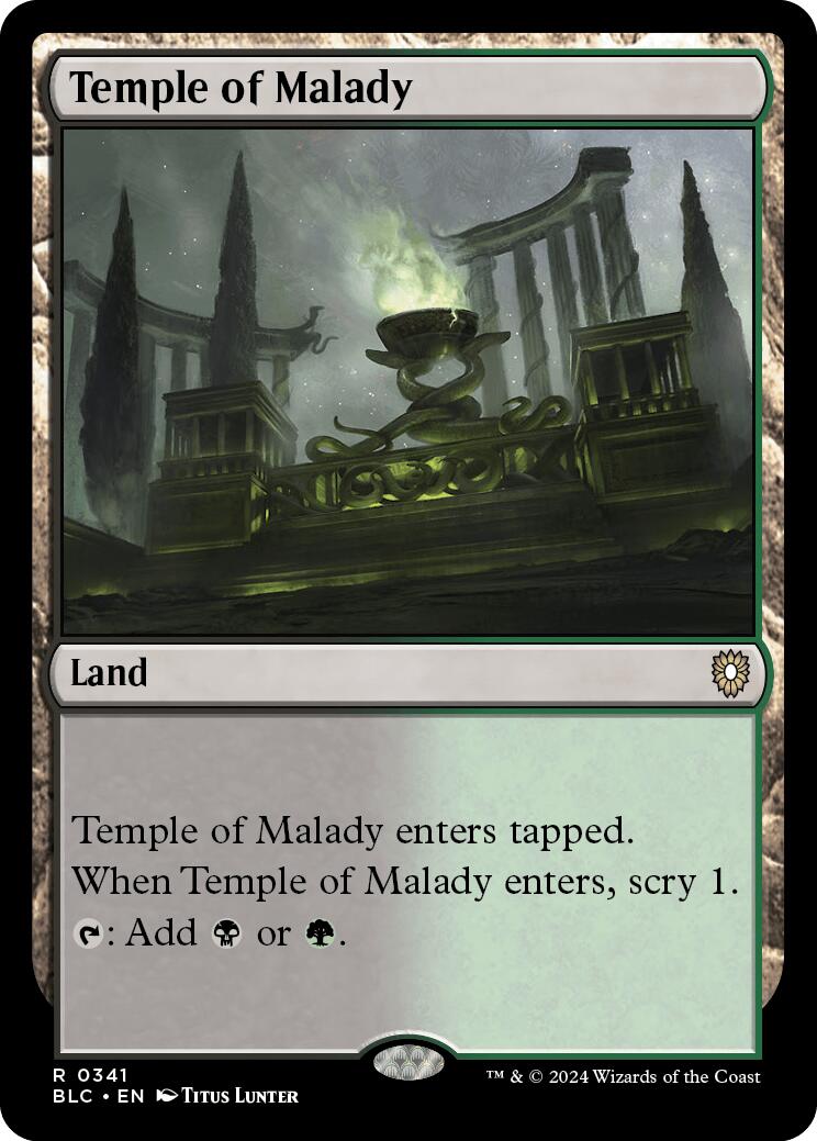 Temple of Malady [Bloomburrow Commander] | Tabernacle Games