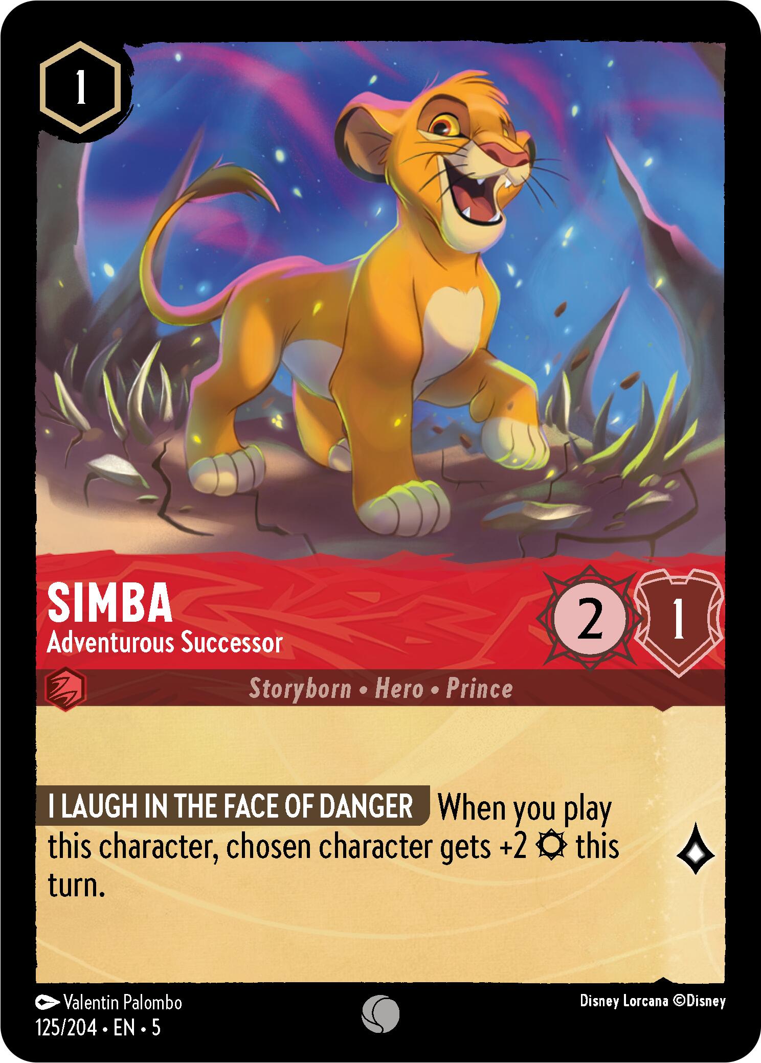 Simba - Adventurous Successor (125/204) [Shimmering Skies] | Tabernacle Games