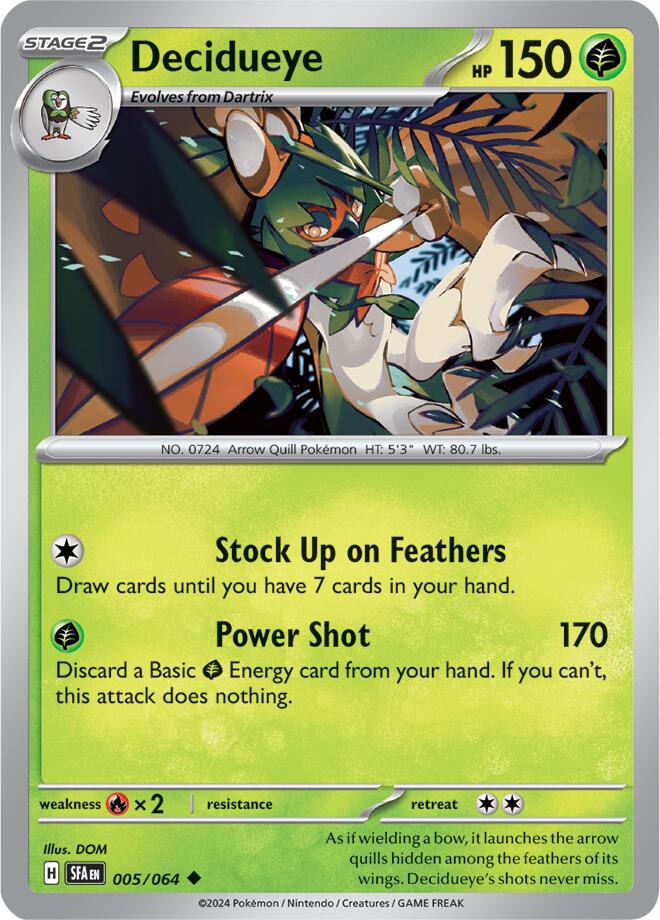 Decidueye (005/064) [Scarlet & Violet: Shrouded Fable] | Tabernacle Games