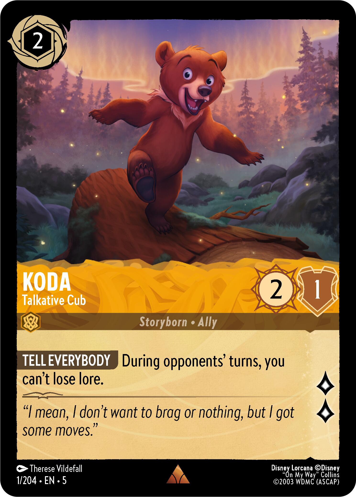 Koda - Talkative Cub (1/204) [Shimmering Skies] | Tabernacle Games