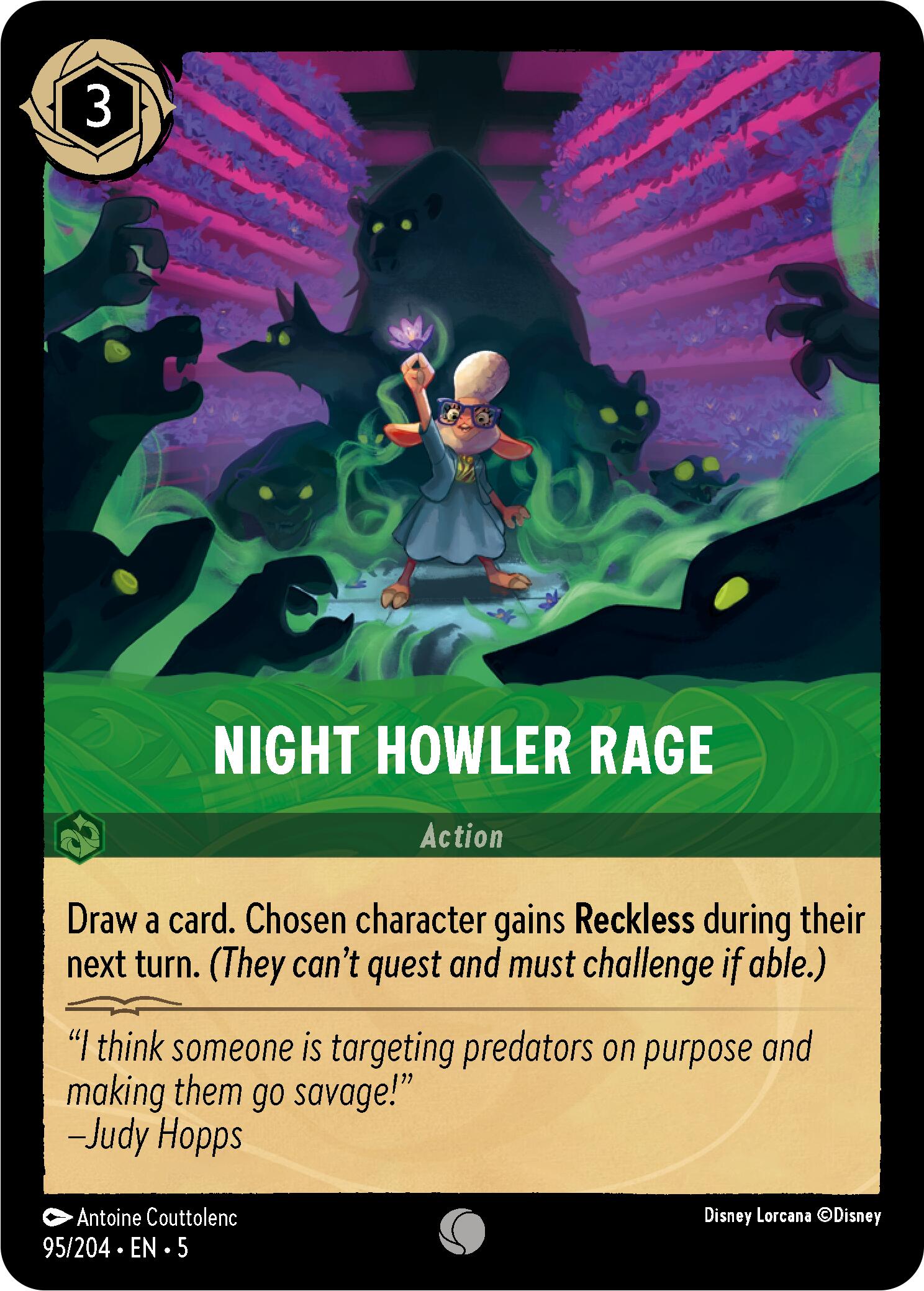 Night Howler Rage (95/204) [Shimmering Skies] | Tabernacle Games
