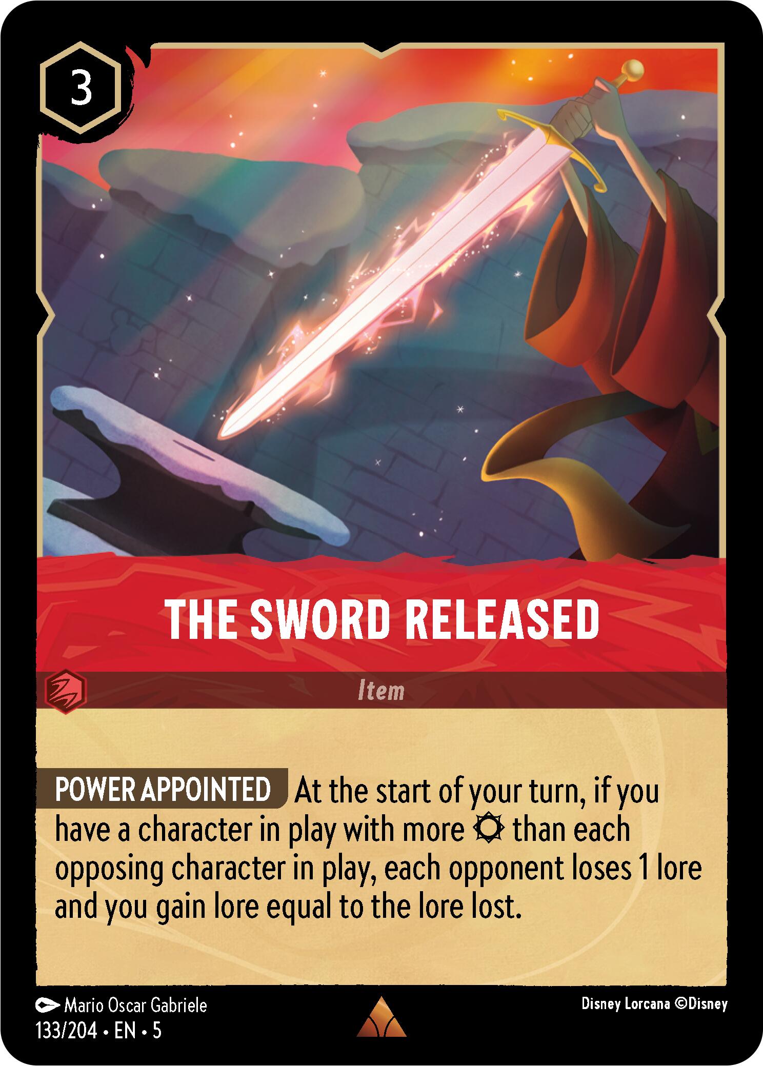 The Sword Released (133/204) [Shimmering Skies] | Tabernacle Games