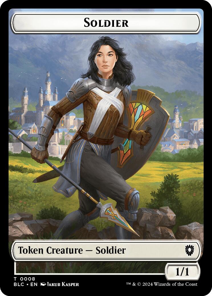 Soldier // Citizen Double-Sided Token [Bloomburrow Commander Tokens] | Tabernacle Games