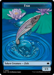 Bird (011) // Fish Double-Sided Token [Bloomburrow Commander Tokens] | Tabernacle Games