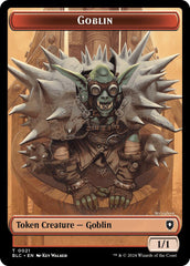 Goblin // Thopter Double-Sided Token [Bloomburrow Commander Tokens] | Tabernacle Games