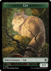 Cat // Beast (025) Double-Sided Token [Bloomburrow Commander Tokens] | Tabernacle Games