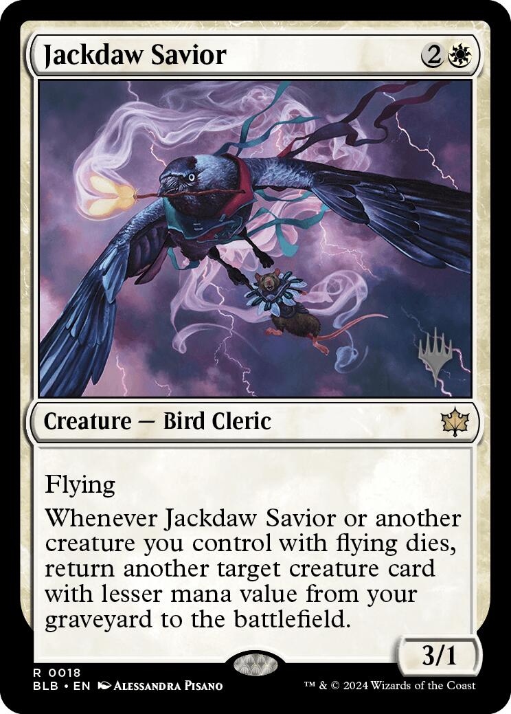 Jackdaw Savior (Promo Pack) [Bloomburrow Promos] | Tabernacle Games