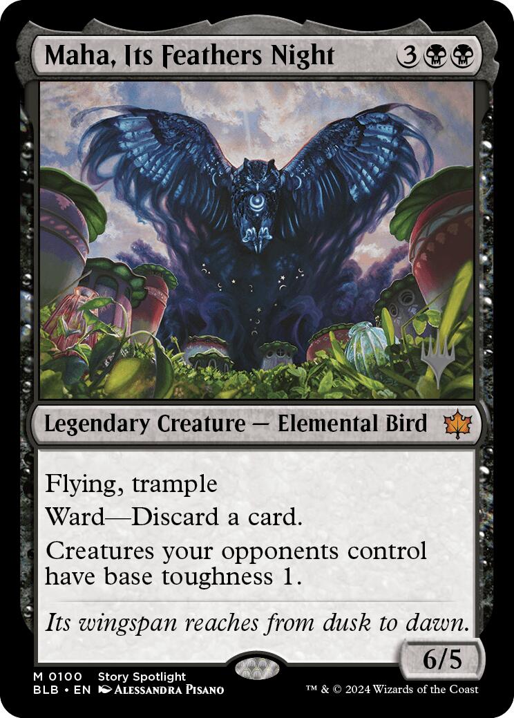 Maha, Its Feathers Night (Promo Pack) [Bloomburrow Promos] | Tabernacle Games