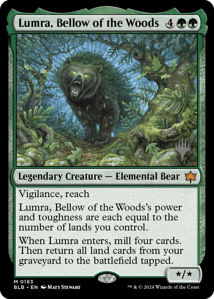 Lumra, Bellow of the Woods (Promo Pack) [Bloomburrow Promos] | Tabernacle Games