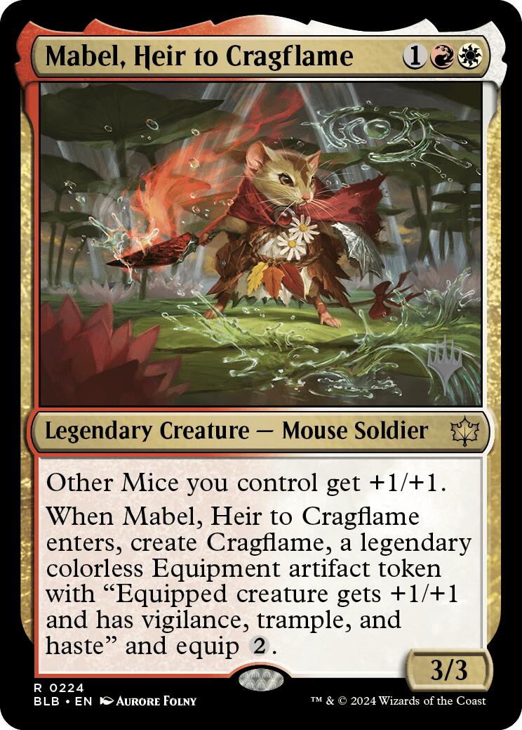 Mabel, Heir to Cragflame (Promo Pack) [Bloomburrow Promos] | Tabernacle Games