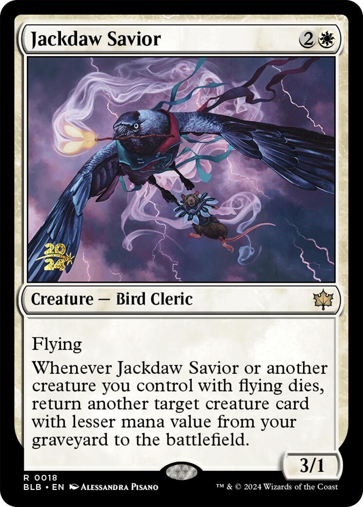 Jackdaw Savior [Bloomburrow Prerelease Promos] | Tabernacle Games