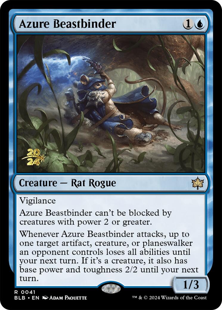 Azure Beastbinder [Bloomburrow Prerelease Promos] | Tabernacle Games