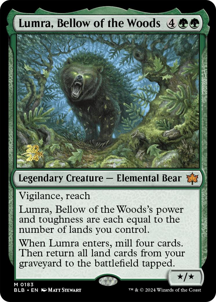 Lumra, Bellow of the Woods [Bloomburrow Prerelease Promos] | Tabernacle Games