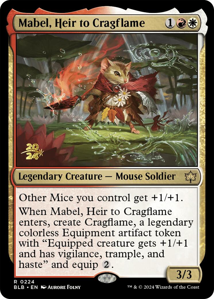 Mabel, Heir to Cragflame [Bloomburrow Prerelease Promos] | Tabernacle Games