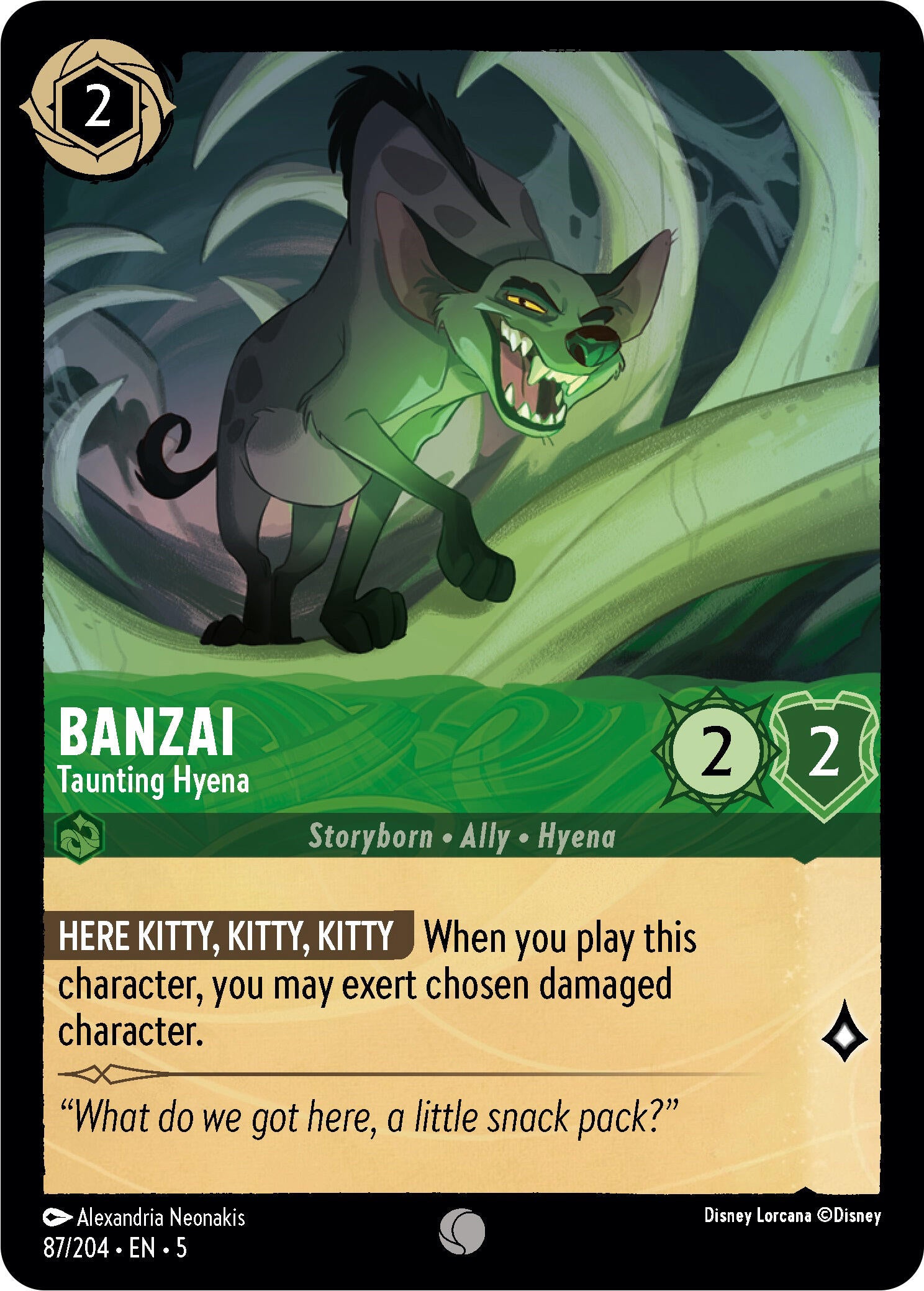 Banzai - Taunting Hyena (87/204) [Shimmering Skies] | Tabernacle Games