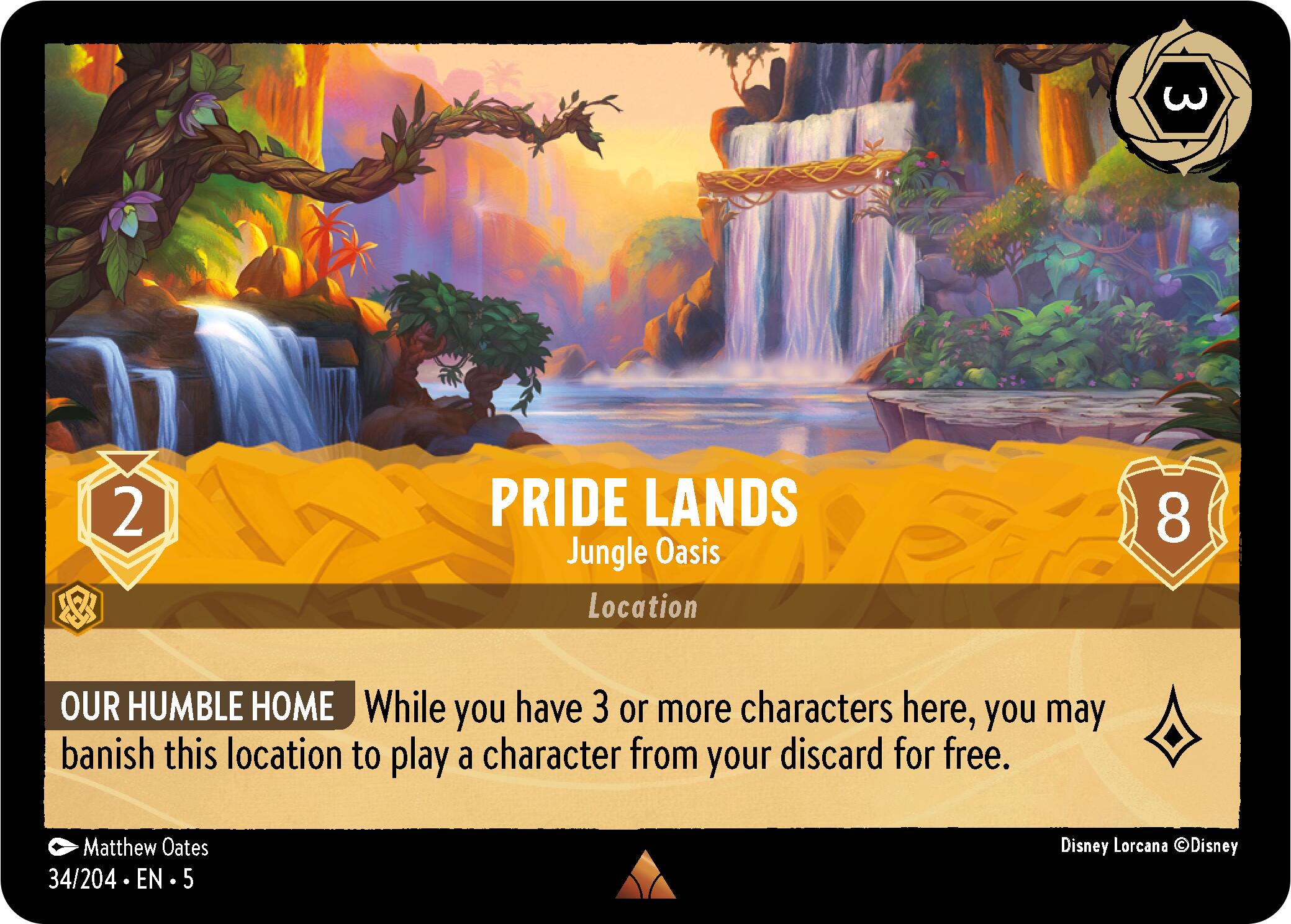 Pride Lands - Jungle Oasis (34/204) [Shimmering Skies] | Tabernacle Games