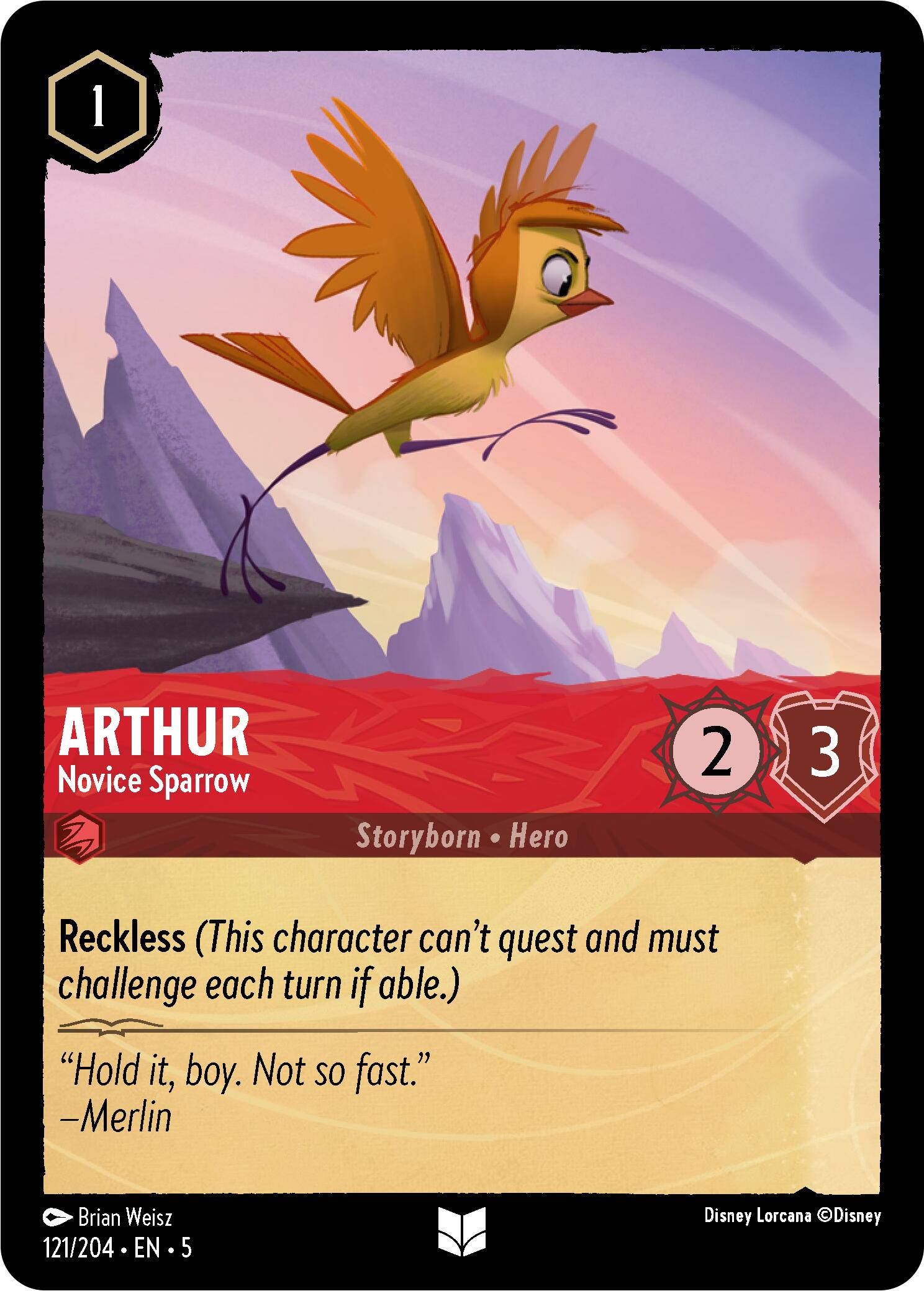 Arthur - Novice Sparrow (121/204) [Shimmering Skies] | Tabernacle Games