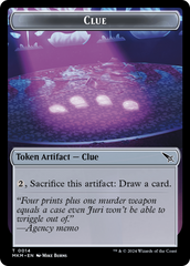 Thopter (0020) // Clue (0014) Double-Sided Token [Murders at Karlov Manor Tokens] | Tabernacle Games