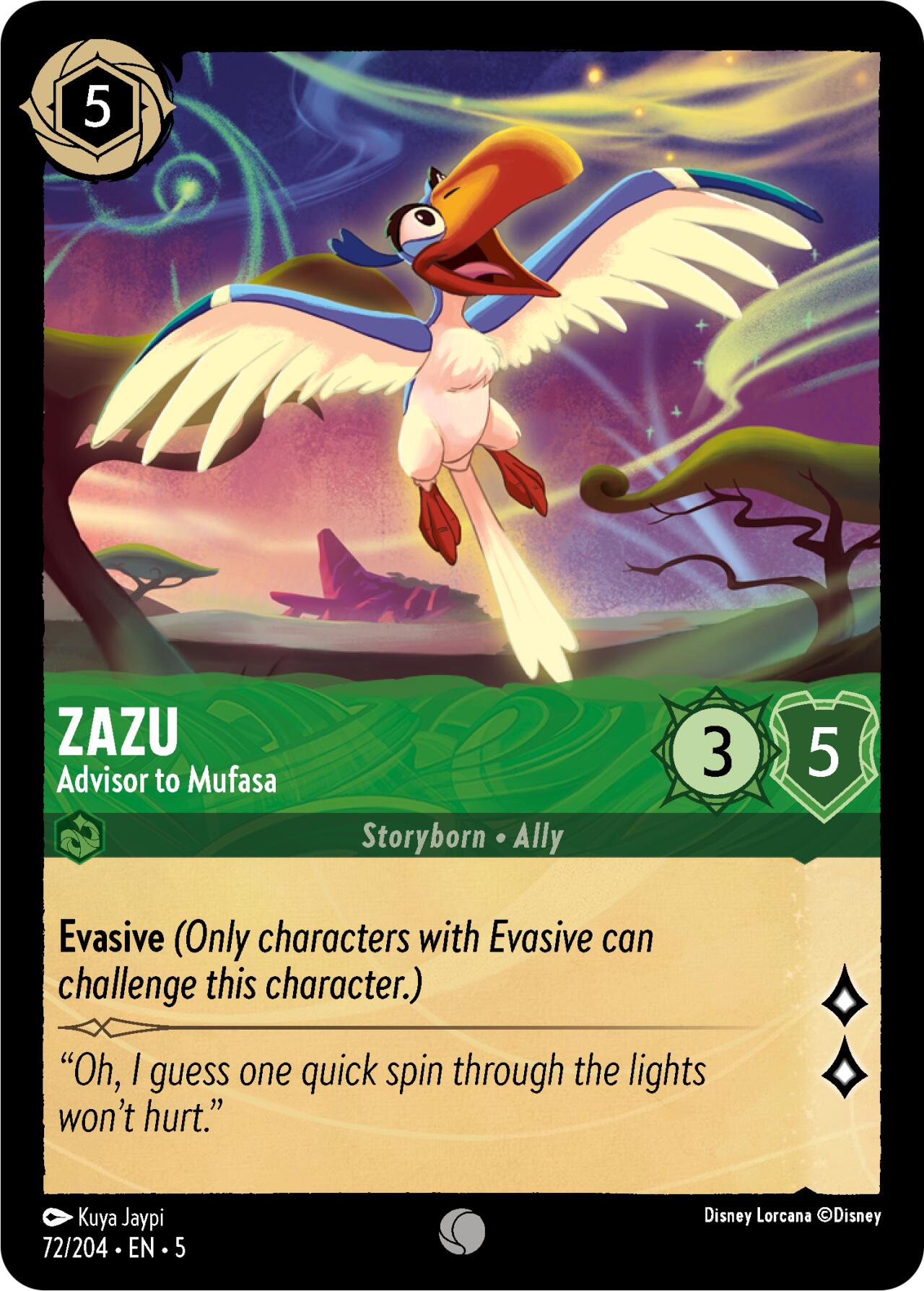 Zazu - Advisor to Mufasa (72/204) [Shimmering Skies] | Tabernacle Games