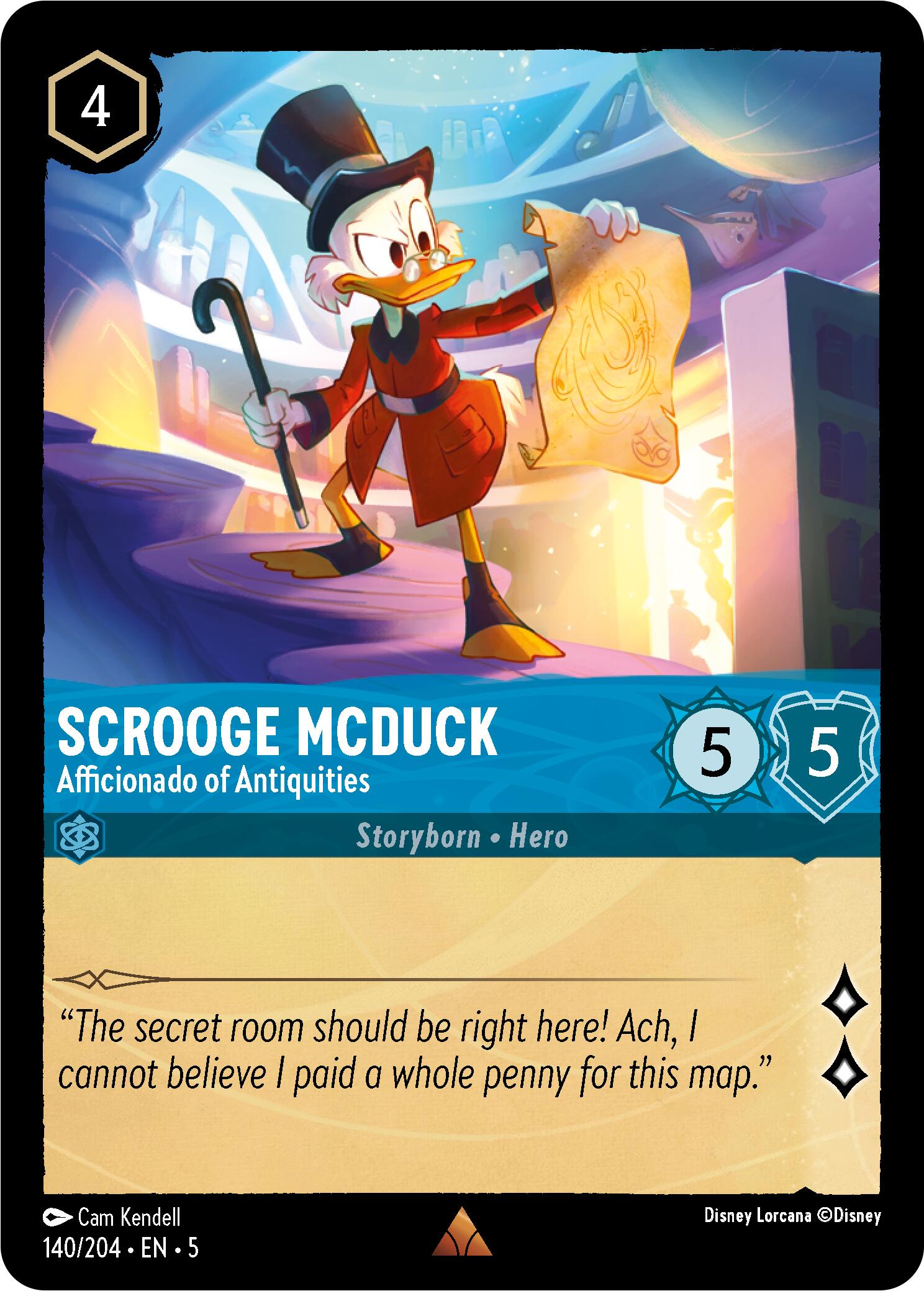 Scrooge McDuck - Afficionado of Antiquities (140/204) [Shimmering Skies] | Tabernacle Games