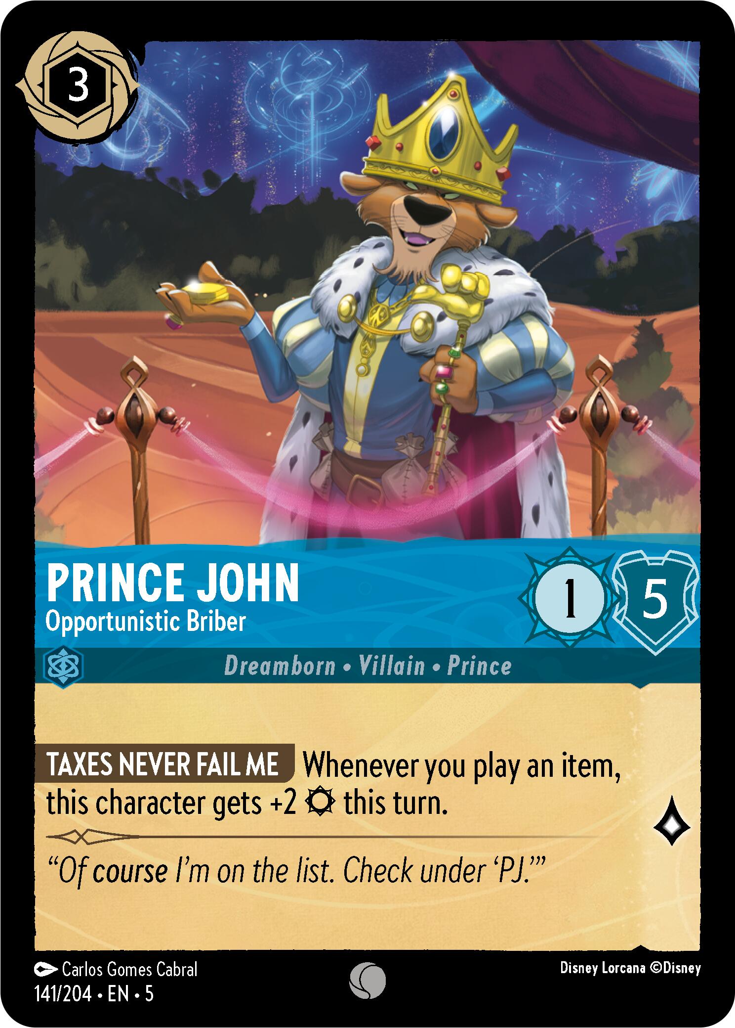 Prince John - Opportunistic Briber (141/204) [Shimmering Skies] | Tabernacle Games