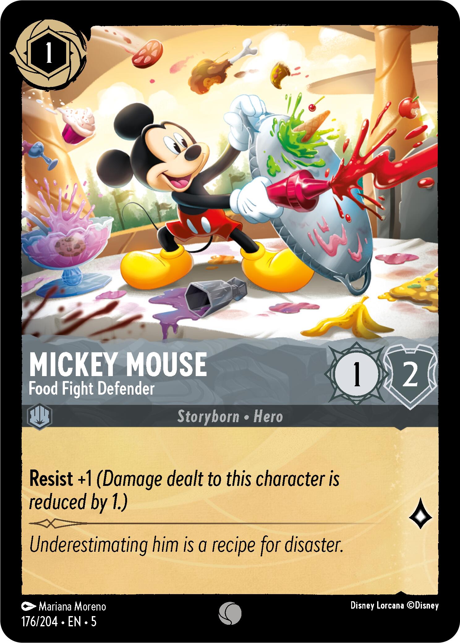 Mickey Mouse - Food Fight Defender (176/204) [Shimmering Skies] | Tabernacle Games