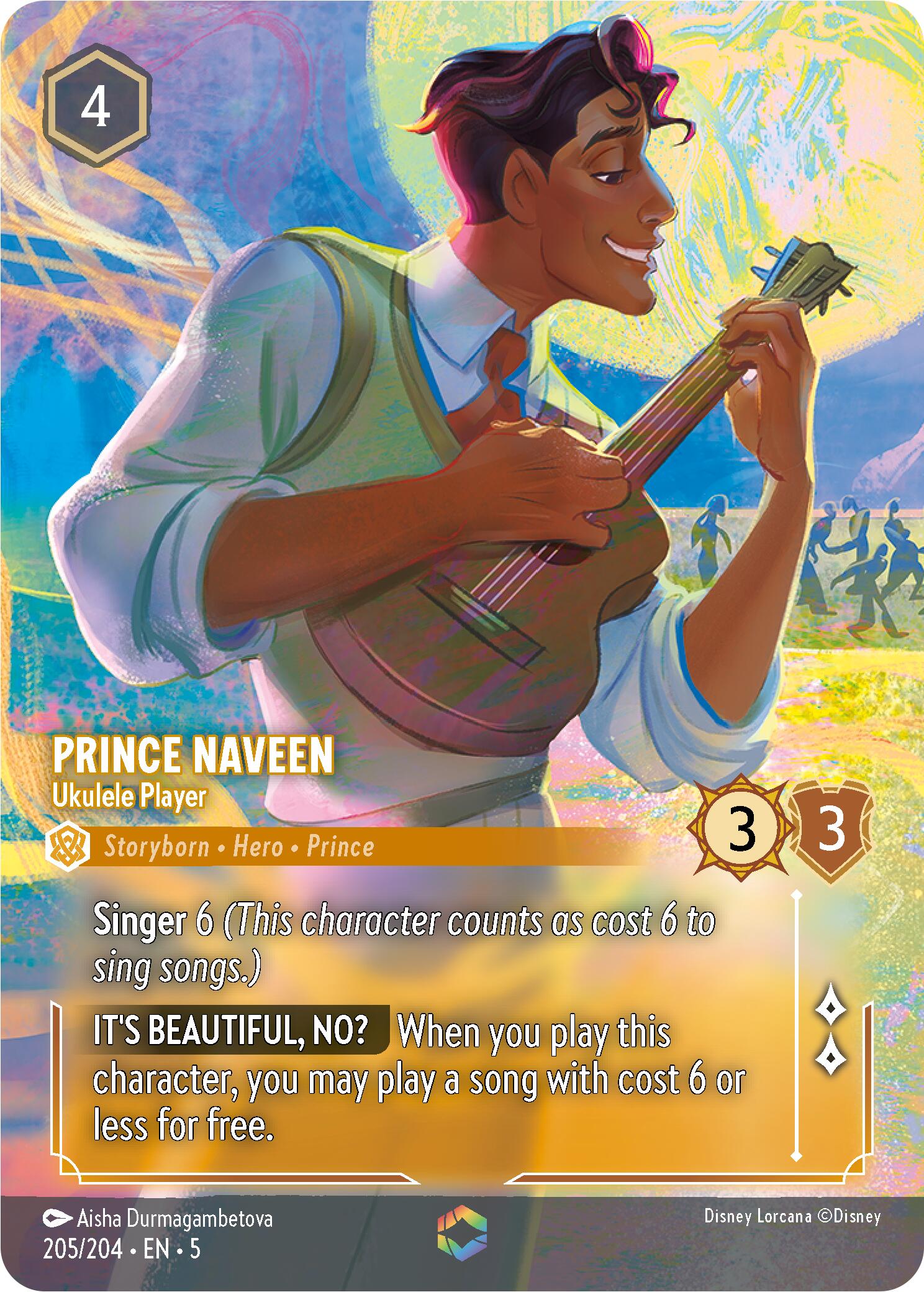 Prince Naveen - Ukulele Player (Enchanted) (205/204) [Shimmering Skies] | Tabernacle Games
