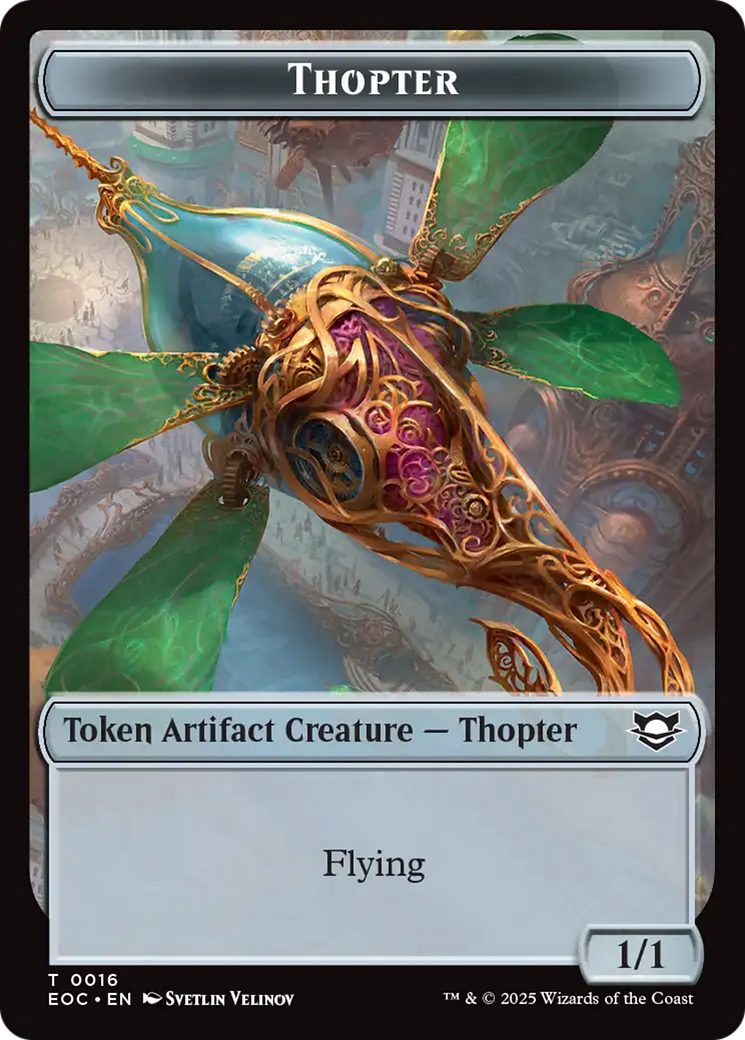 Thopter // Gnome Double-Sided Token [Edge of Eternities Commander Tokens] | Tabernacle Games