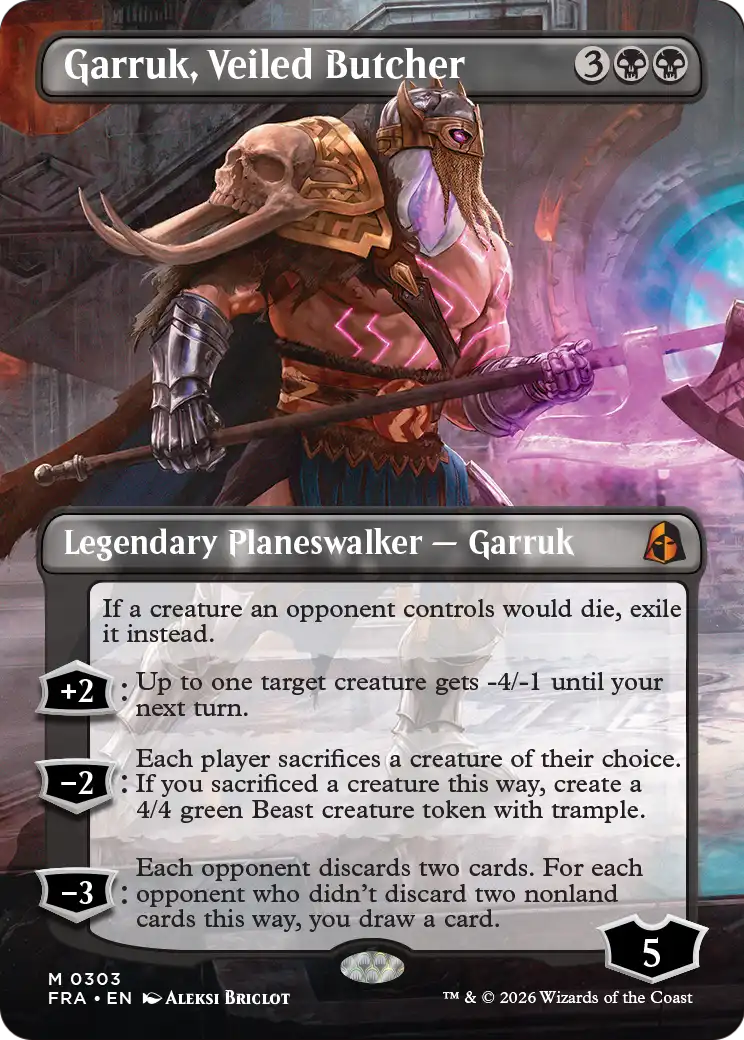Garruk, Veiled Butcher (Borderless) [Reality Fracture] | Tabernacle Games