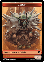 Goblin (Ripple Foil) // Tarmogoyf Double-Sided Token [Modern Horizons 3 Commander Tokens] | Tabernacle Games