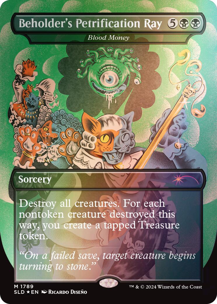 Beholder's Petrification Ray - Blood Money (Rainbow Foil) [Secret Lair Drop Series] | Tabernacle Games