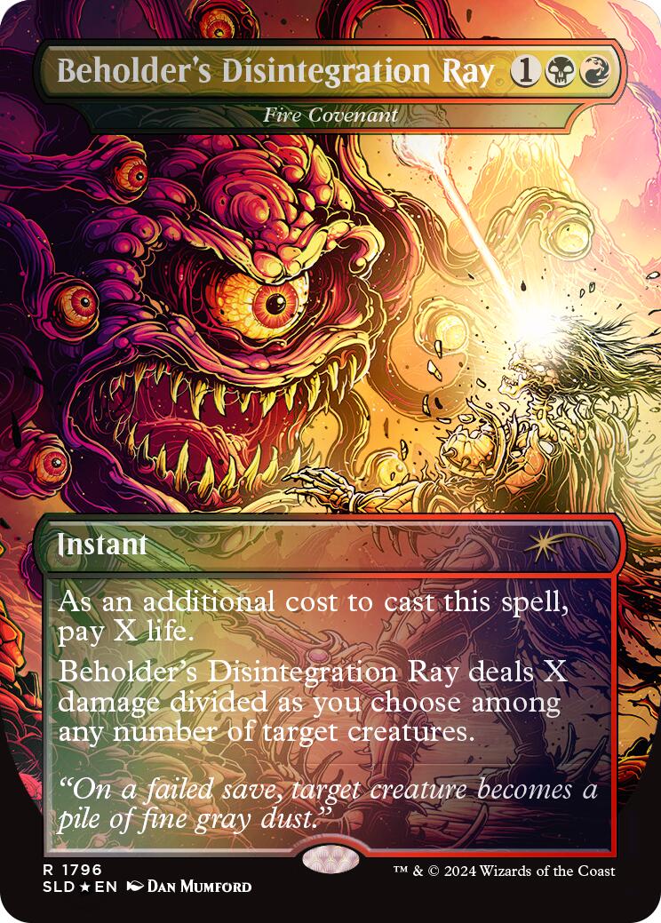 Beholder's Disintegration Ray - Fire Covenant (Rainbow Foil) [Secret Lair Drop Series] | Tabernacle Games