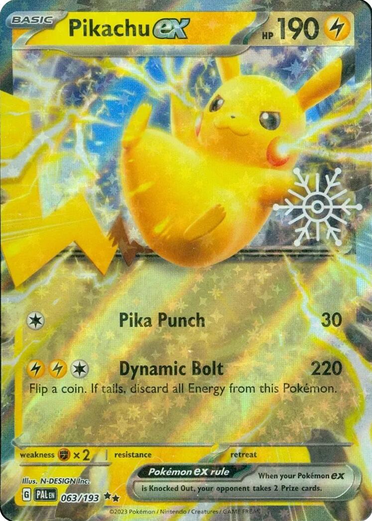 Pikachu ex (063/193) (Holiday Calendar) [Miscellaneous Cards] | Tabernacle Games