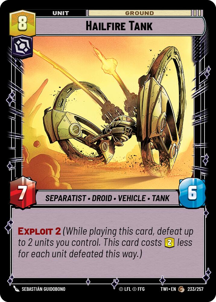 Hailfire Tank (233/257) (233/257) [Twilight of the Republic] | Tabernacle Games