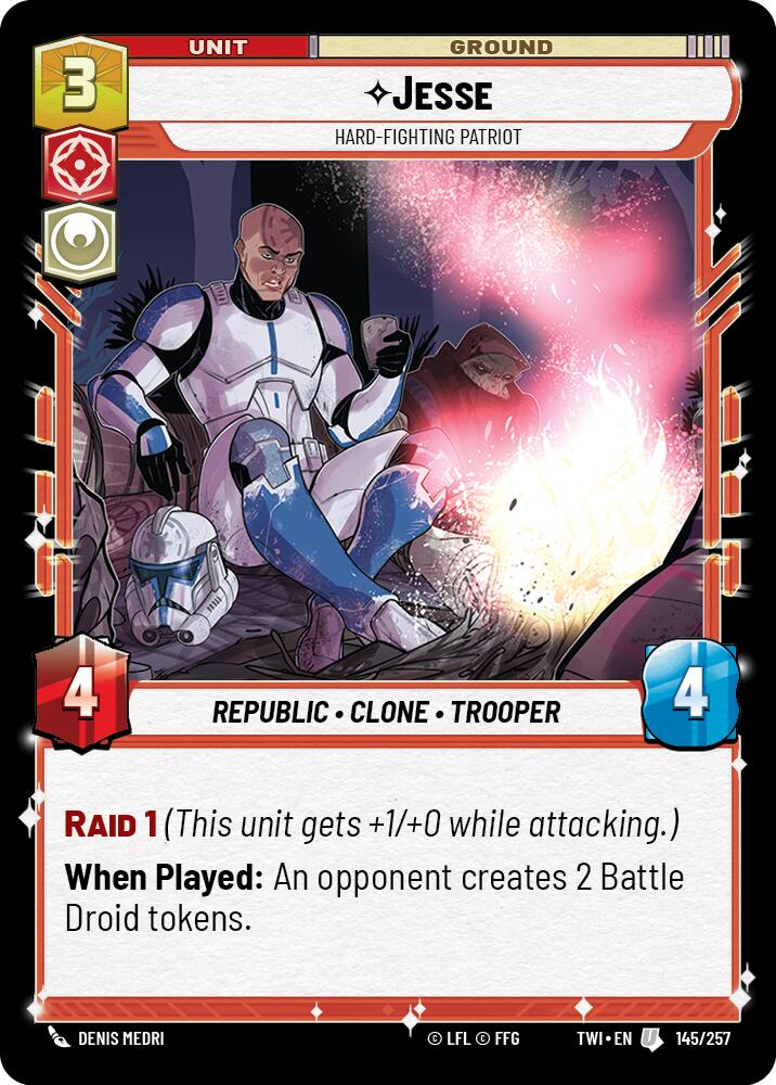 Jesse - Hard-Fighting Patriot (145/257) (145/257) [Twilight of the Republic] | Tabernacle Games