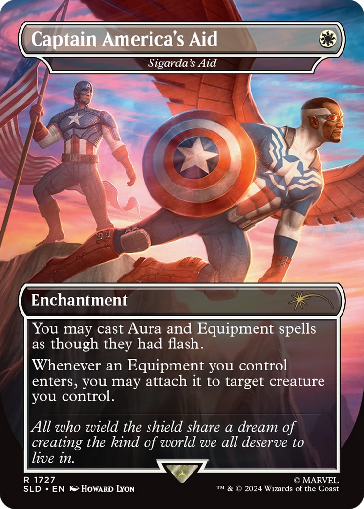 Captain America's Aid - Sigarda's Aid (Rainbow Foil) [Secret Lair Drop Series] | Tabernacle Games